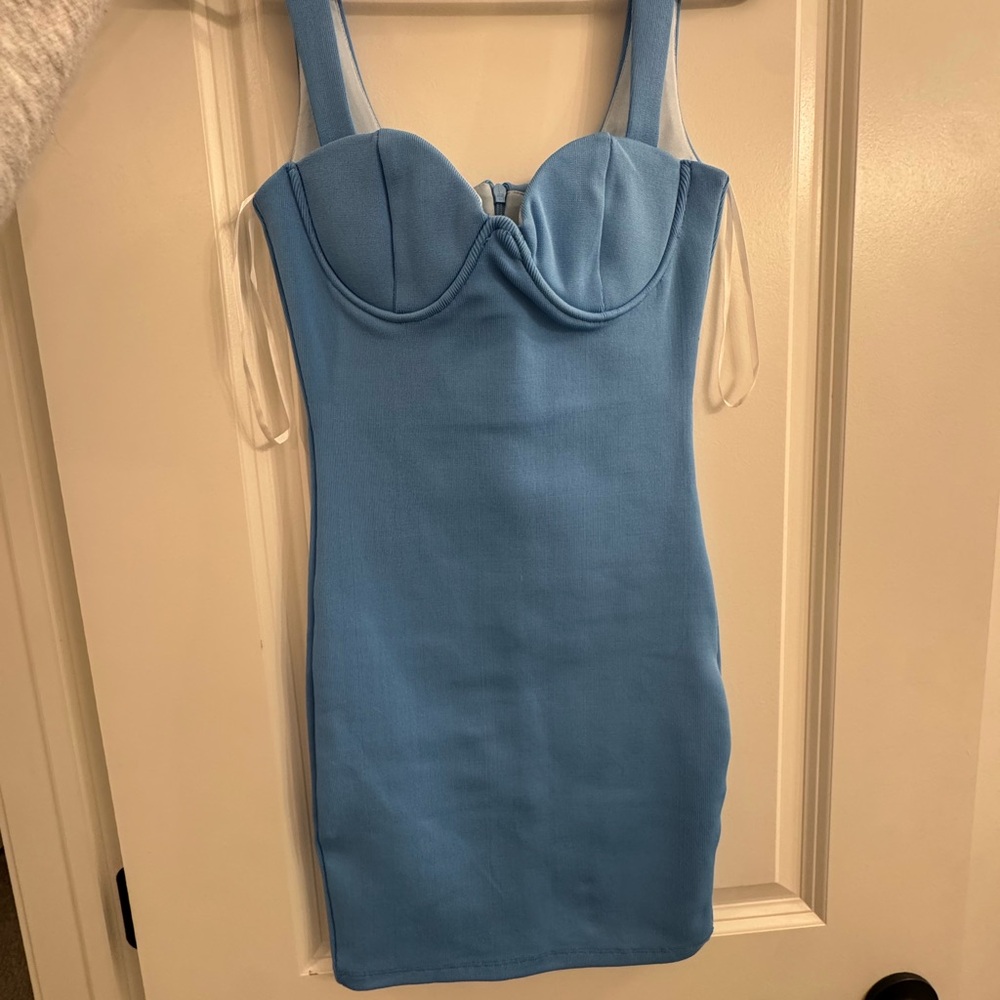Hello Molly Sky Blue Mini Dress